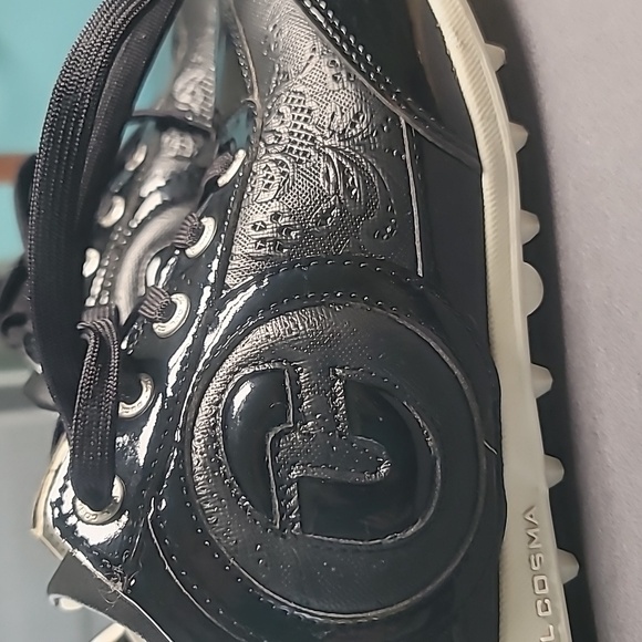 Duca Del Cosma Women's Golf Shoes Size 9 Black Patent Italian Leather - Picture 3 of 13